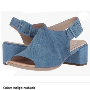 Ecco open toe sling back heels 9